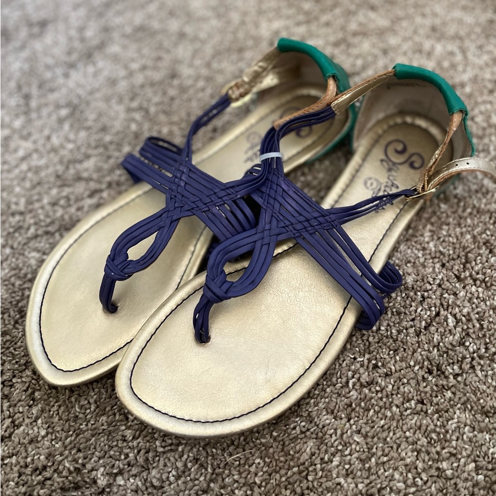 Seychelles Purple and Green Sandals Size 8 - Picture 4 of 5